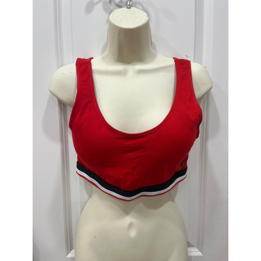 US Polo Assn Red Sports Bra Racerback Athletic Gym Workout Top Women‎ XL
